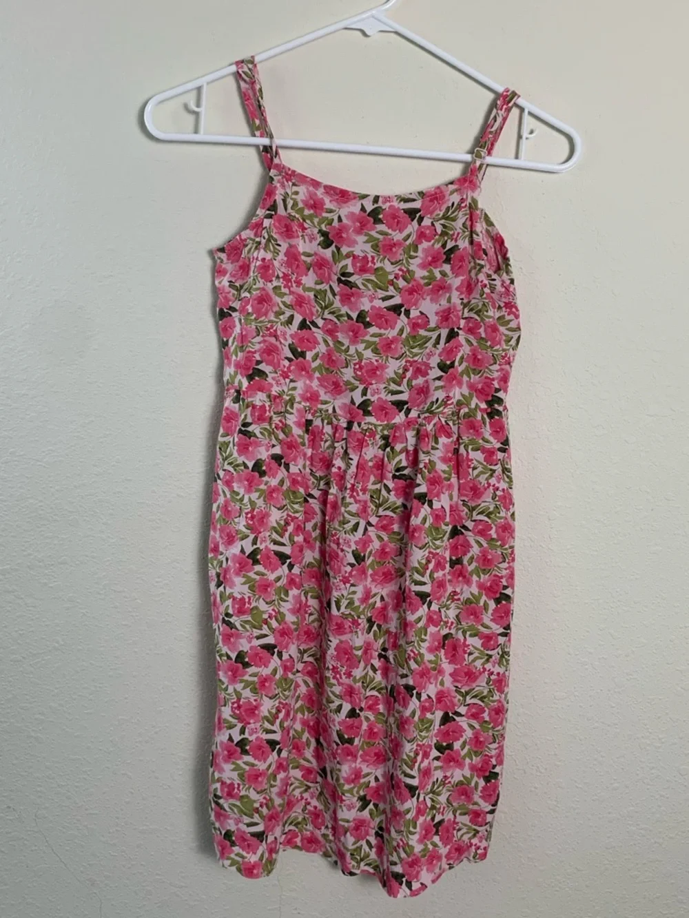 Old Navy Girls XL Pink Floral Smocked Sundress Summer Garden Party Lightweight